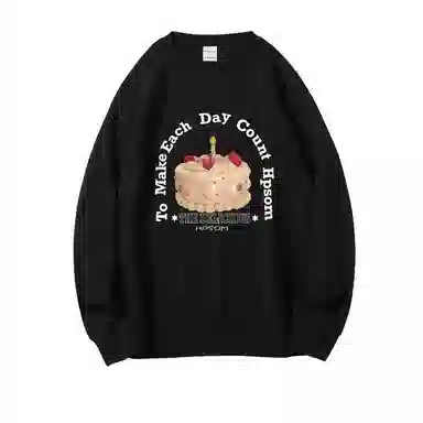 莫代尔 舒适亲肤休闲卡通潮流时尚印花圆领长袖可外穿打底衣 男女同款