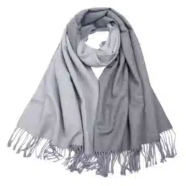 上海故事 冬季加厚双面两用保暖 外出时尚洋气拼色 聚酯纤维 绒线围巾 女款