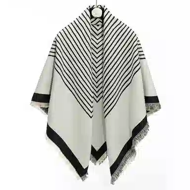 上海故事 秋冬季双面双色洋气旅游外出防寒保暖围脖外搭提花 聚酯纤维 披肩 女款