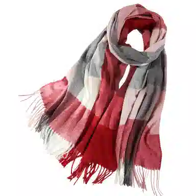 上海故事 时尚美拉德风保暖外出外搭护肩氛围感 聚酯纤维 绒线围巾 女款