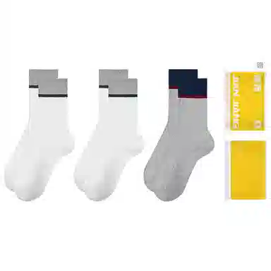 健将 防臭透气吸湿排汗保暖中筒袜 男款 组合装