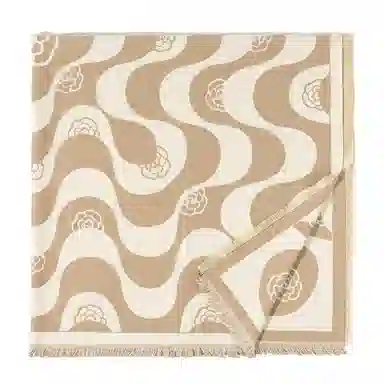 上海故事 秋冬季双面双色洋气旅游外出防寒保暖外搭提花 聚酯纤维 披肩 女款