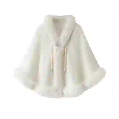 北极绒 ｜初雪｜冬季斗篷少女百搭保暖旗袍外搭古装民国小洋装新娘外穿 披肩 女款