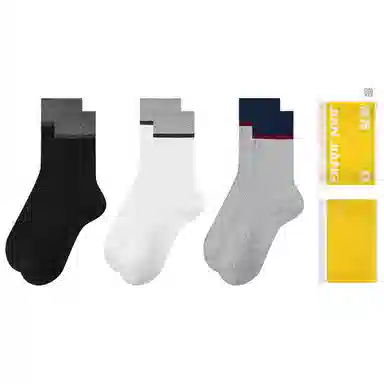 健将 防臭透气吸湿排汗保暖中筒袜 男款 组合装