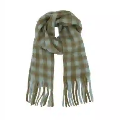 匹克 流苏千鸟格撞色英伦风渐变秋冬防寒保暖 聚酯纤维 绒线围巾 男女同款情侣款