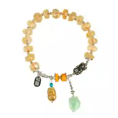 盈满堂 时尚刻面盘珠 新中式貔貅 水晶 手串 女款