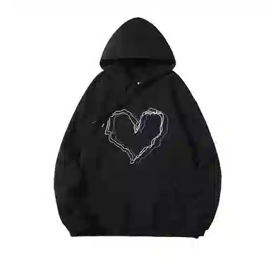 莫代尔 舒适亲肤休闲时尚印花潮流连帽长袖可外穿打底衣 男女同款