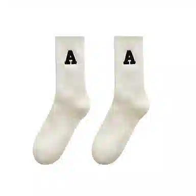 兰缪 四季字母韩系百搭亲肤舒适中筒袜 男女同款 组合装