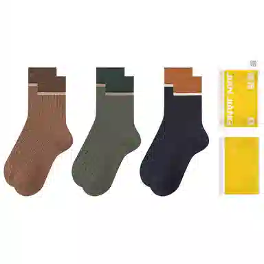 健将 防臭透气吸湿排汗保暖中筒袜 男款 组合装