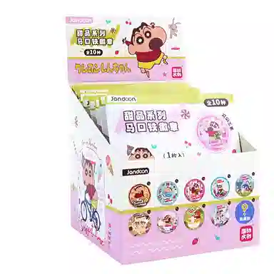 简动文创 蜡笔小新甜品系列 动漫周边双闪吧唧马口铁 徽章