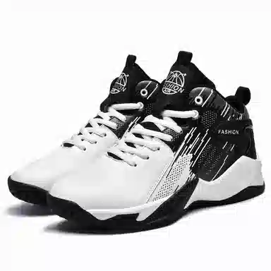 MUSNODO High Top Basketball Shoes Black White