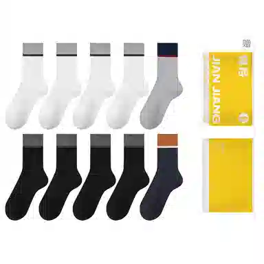 健将 防臭透气吸湿排汗保暖中筒袜 男款 组合装