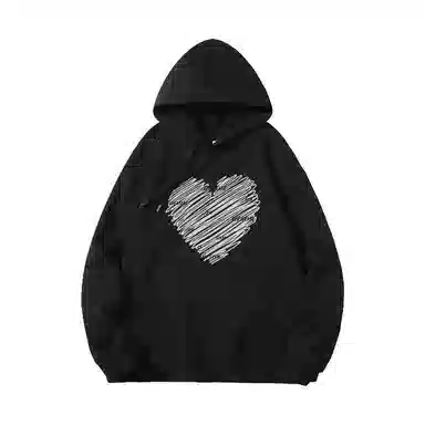 莫代尔 舒适亲肤休闲潮流时尚印花连帽长袖上衣可外穿打底衣 男女同款