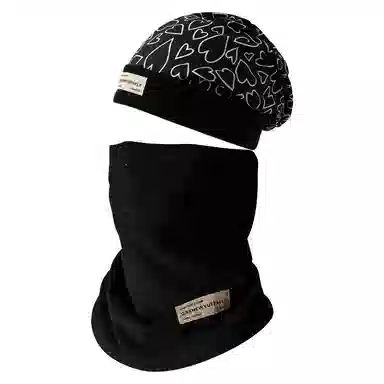 【秋冬必备】 啄木鸟 秋冬加厚保暖围脖面罩包头帽高颜值滑雪骑行挂耳面罩帽子两件组合 德绒 绒线帽 男女同款情侣款