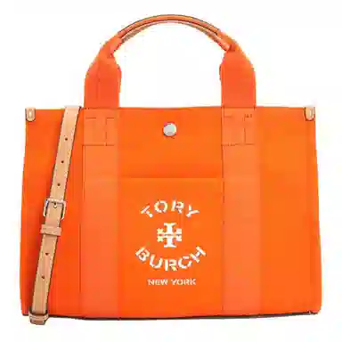 TORY BURCH Tangerine Logo Tote