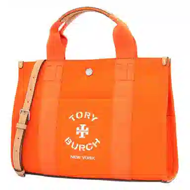 TORY BURCH Tangerine Logo Tote