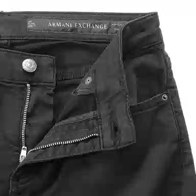 Armani Exchange AE FW24 High Waist Cotton Pants Black
