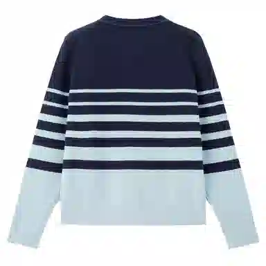 佐丹奴 简约条纹圆领套头针织衫 女款