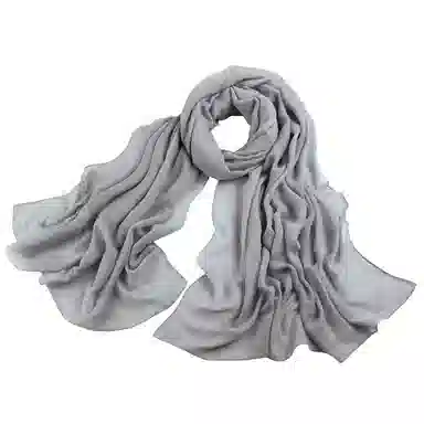 上海故事 四季文艺高级感素色沙漠旅游长款亲肤空调房红披风 聚酯纤维 绒线围巾 女款