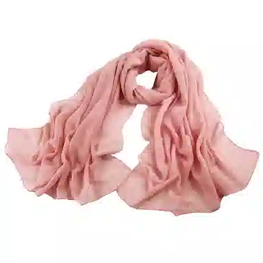 上海故事 四季文艺高级感素色沙漠旅游长款亲肤空调房红披风 聚酯纤维 绒线围巾 女款