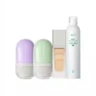 柳丝木 妆前打底 彩妆套装 奶油肌提亮肤色遮瑕 变色隔离霜+卸妆油+补水喷雾