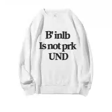 莫代尔 舒适亲肤简约休闲潮流时尚字母印花圆领长袖可外穿打底衣 男女同款