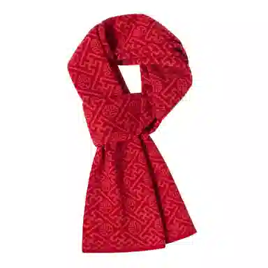 上海故事 青春洋气加厚暖暖高档送礼针织保暖披肩软糯长围脖 绵羊毛 绒线围巾 男女同款情侣款