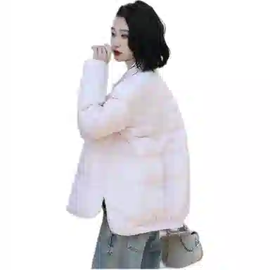 鸭鸭 纯色翻领薄款羽绒服 女款