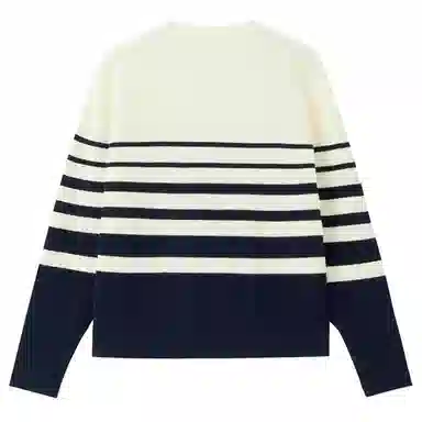 佐丹奴 简约条纹圆领套头针织衫 女款