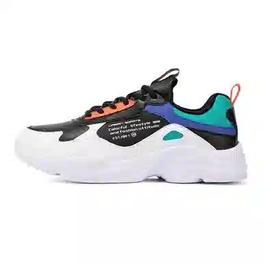 特步 加绒舒适 减震包裹性保暖 低帮 老爹鞋 男款 黑白