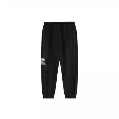 安踏儿童长裤 保暖舒适耐磨加绒 梦幻黑 中小童