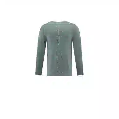 浪莎 长袖空白版网孔透气速干跑步健身衣 男款