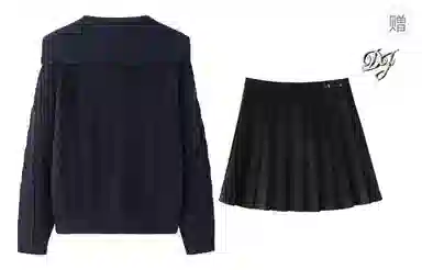 东鲸岁时记 宽松制服海军领慵懒风针织休闲简约半身裙裙装套装 女款