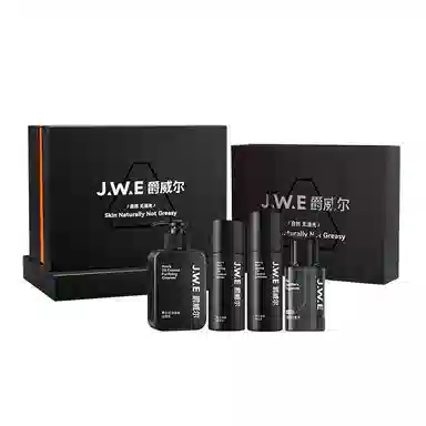 爵威尔 男士温泉水乳洁面玩酷护肤礼盒 控油除螨清洁补水水润清爽保湿油肌专研 温泉水乳+除螨洗面奶+香水/素颜霜/面霜