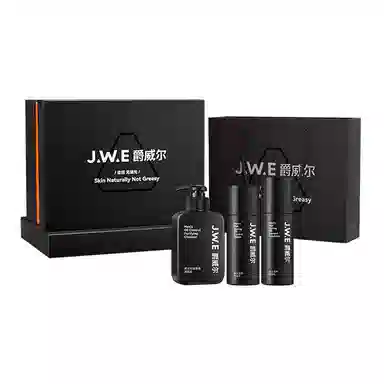 爵威尔 男士温泉水乳洁面玩酷护肤礼盒 控油除螨清洁补水水润清爽保湿油肌专研 温泉水乳+除螨洗面奶+香水/素颜霜/面霜