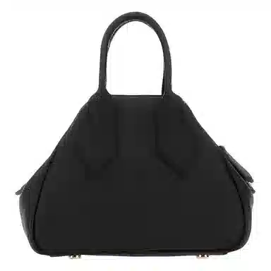 Vivienne Westwood Saturn Logo Leather Tote Bag Black