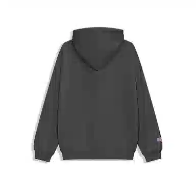 腾讯视频草场地 《斩神之凡尘神域》官方系列 时来运转斩神同款林七夜字母印花宽松连帽保暖卫衣 男女同款 深灰色