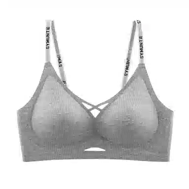 都市丽人 无痕小胸聚拢提拉无钢圈收副乳防下垂大胸显小字母肩带美背文胸 女款 组合装