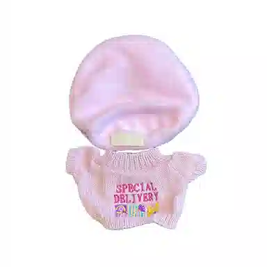 一点潮玩 可爱 可换装小熊娃衣衣服 草莓鲨鱼帽泰迪小白熊服 玩偶周边