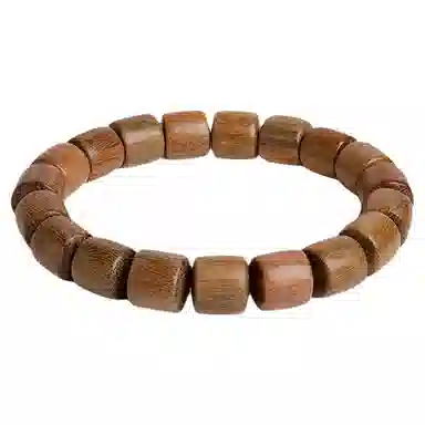 木盛缘 本命年新中式国潮简约高级经典款桶珠单圈素串转运檀木上岸有钱花好运手链 绿檀 手串 男女同款情侣款