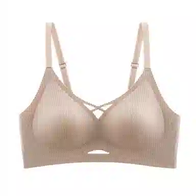 都市丽人 无痕小胸聚拢提拉无钢圈收副乳防下垂大胸显小字母肩带美背文胸 女款 组合装