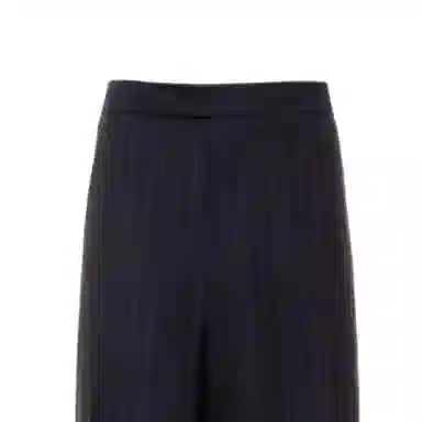 Prada SS22 Wool Stripe Trousers Black