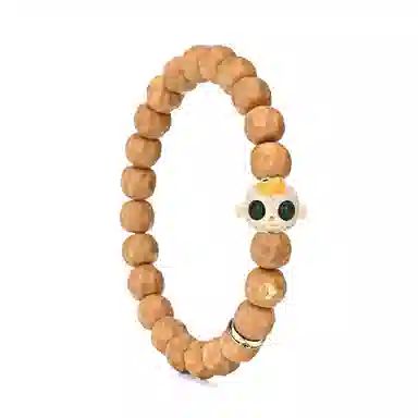 钰澜文玩 【金标】【臻品 卓著】无相黄毛呆搭配款 猴头核桃 手串 男女同款情侣款