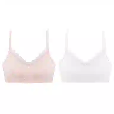 二三二三 纯色简约舒适无痕无钢圈收副乳小胸聚拢背心式美背文胸 女款