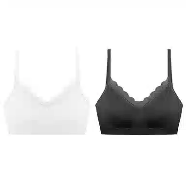 二三二三 纯色简约舒适无痕无钢圈收副乳小胸聚拢背心式美背文胸 女款