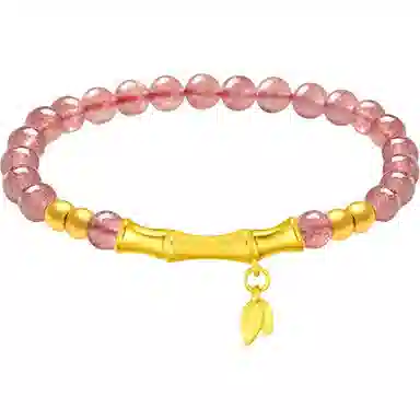 老凤祥 竹节 中式国潮国风轻奢甜美小清新小众 高级温柔百搭精品宝藏 足金 按克计价 黄金手串 女款