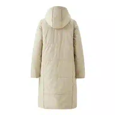 佐丹奴 保暖连帽中长款棉服 女款