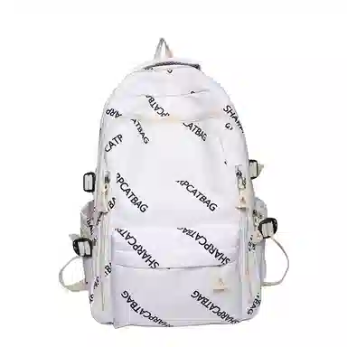 行途 简约旅行轻便休闲百搭 尼龙 双肩包 男女同款情侣款 黑色/白色/蓝色/卡其色