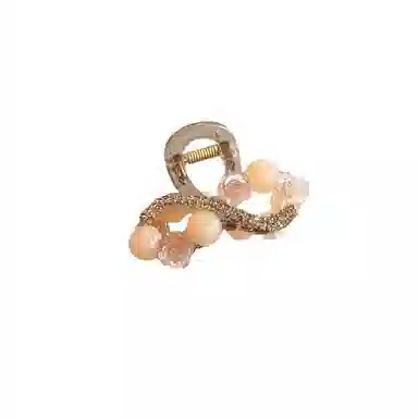 水中玉 精致小花抓夹发量少后脑勺鲨鱼夹半扎发卡气质夹子头饰 亚克力 发夹 女款