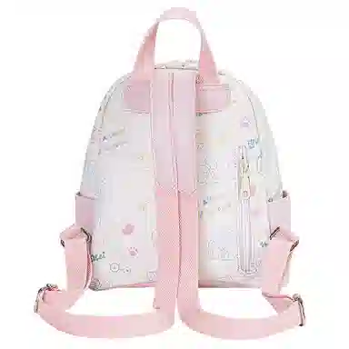 音魅 甜妹书包 合成革 双肩包 中号 女款 粉色/蓝色